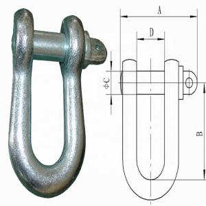 China High Strength U Shackle Aerial Cable Tools Safety Stringing Equipment For Connecting Link on sale