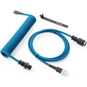 Coiled Nylon USB C To USB A Cable For Gaming Mechanical Keyboard