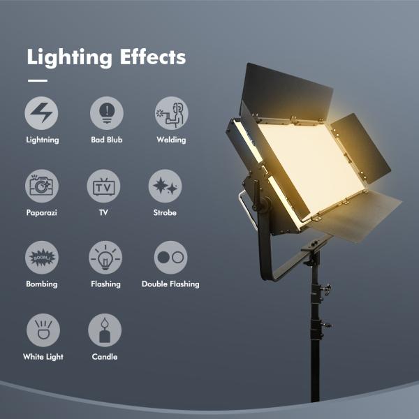 30000lux Soft LED Video Light Panel For Film Shooting Photographic Equipment