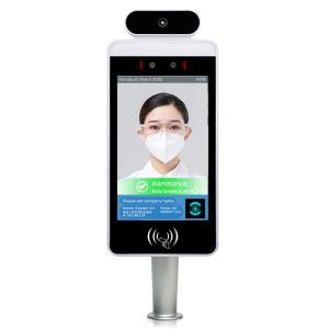 Smart Face Recognition Body Temperature Measurement System with LCD screen