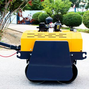 Hot Sale Handle Compactor Walk Behind Double Drum Roller Pedestrian Mini Road