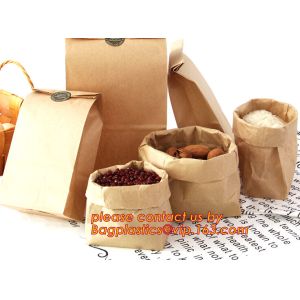 70g food grade brown kraft paper bag with customized logo printing, Pinch Bottom