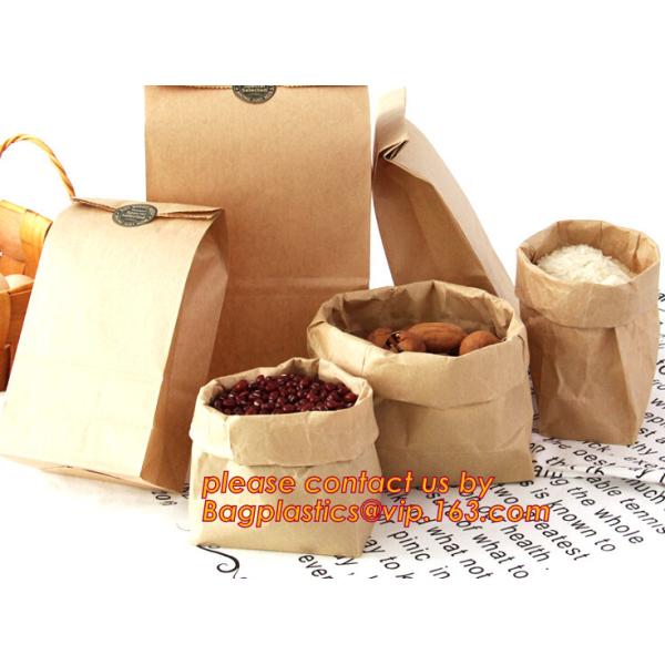 70g food grade brown kraft paper bag with customized logo printing, Pinch Bottom