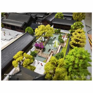 1:150 Traditional Chinese Architecture Model With Courtyards And Wooden Roof