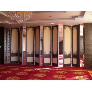 Aluminum Track Wooden Surface Movable Partition Walls for Banquet Hall