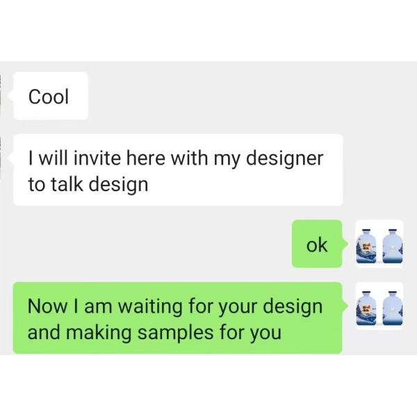 250ml Round Clear Frosted Glass Bottle with Cork Stopper Clients' Specific Requirements