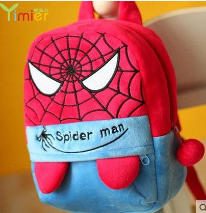 Quality popular canvas backpack spider man for sale