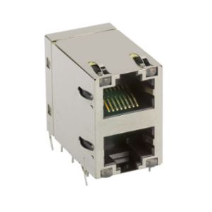 1-1840052-9 2X1 RJ45 Magjacks Integrated Connector Module With LED