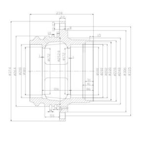 QT450-10 Howo Tractor Wheel Hub