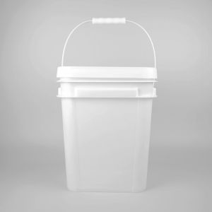 Chemical Resistant Square Plastic Bucket with IML/Thermal Transfer/Screen