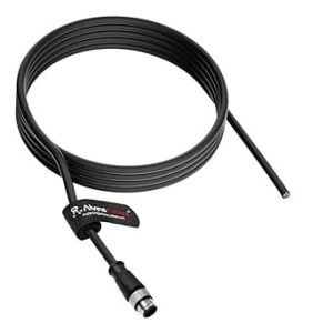 Alvin's Cables M12 A-Code 8 Pin Male to Open End Power I/O Cable Cat6a High-Flex Shielded for Cognex Keyence Basler Industrial Automation Fieldbus Module 6.6ft