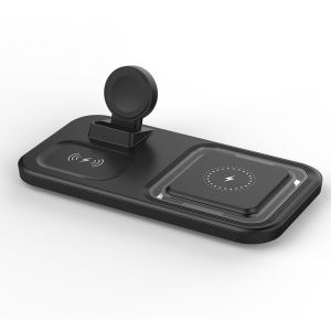 15W fast Thin Lightweight Portable Wireless Charger Station ABS and PC Black