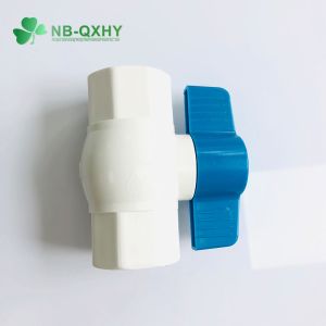 Highly Durable ANSI Socket Red Handle White PVC Compact Ball Valve with UV