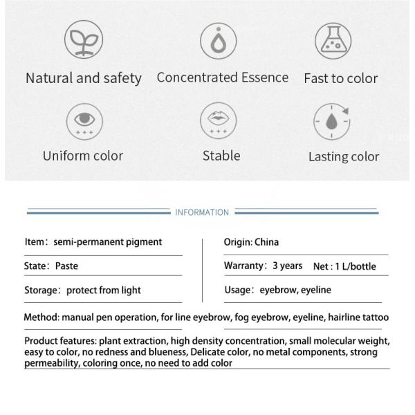 OEM Big Tattoo Ink Pigment Wholesale Price 1000 ML Permanent Makeup Micro Colors Tattoo Accessories