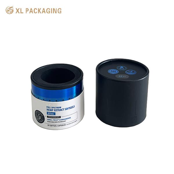 XL Packaging Custom Packaging Box Customized Logo Flat Edge Paper Tube Packaging Kraft Paper Round Box Packaging Chocolate Gift Candy Box