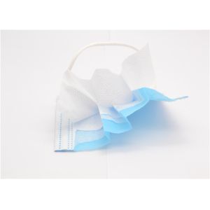 Pp 3 Ply Non Woven Face Mask Adjustable Nose Piece Latex Free Earloop Tie - On
