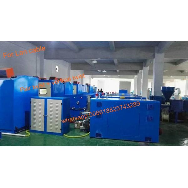 Quality Blue 500mm Pair Wire Twisting Machine With Vertical Back  For CAT5 CAT6 CAT7 for sale