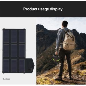 Portable Travel Solar PV Panel Blanket Camping 300Watts Folding 18VDC 3A