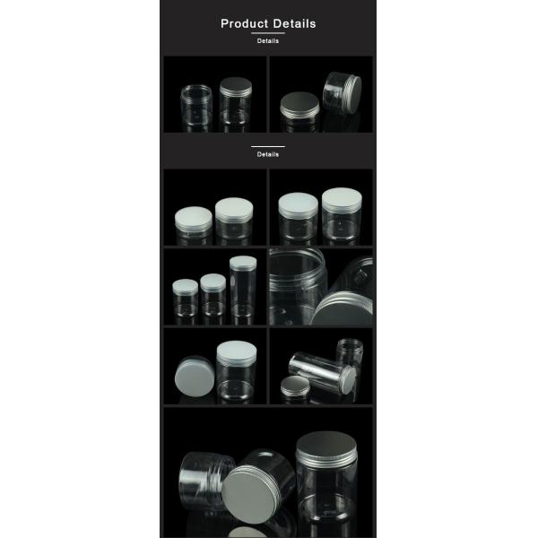 250g Screw Cap Plastic PET Plastic Jars Cookie Plastic Food Storage Jars With Metal Cap