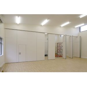 Wholesale Wooden MDF Restaurant Foldable Movable Sliding Partition Walls Rolling System from china suppliers