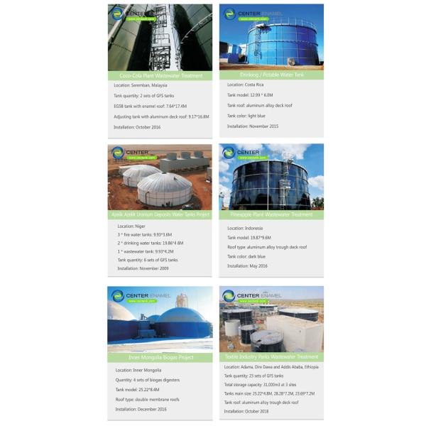 Bolted Steel Anaerobic Digester Tanks Gas Impermeable