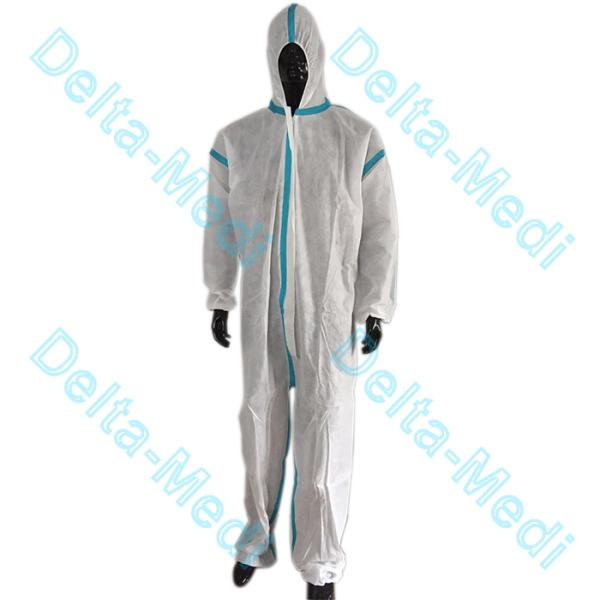 Microporous Waterproof Medical Protective Coveralls SMMMS / SSMMS Non Woven