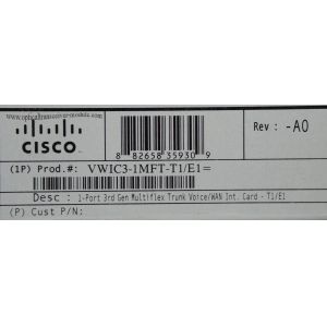 1 PORT T1/E1 MULTIFLEX TRUNK Cisco Router Modules Customized VWIC3-1MFT-T1E1