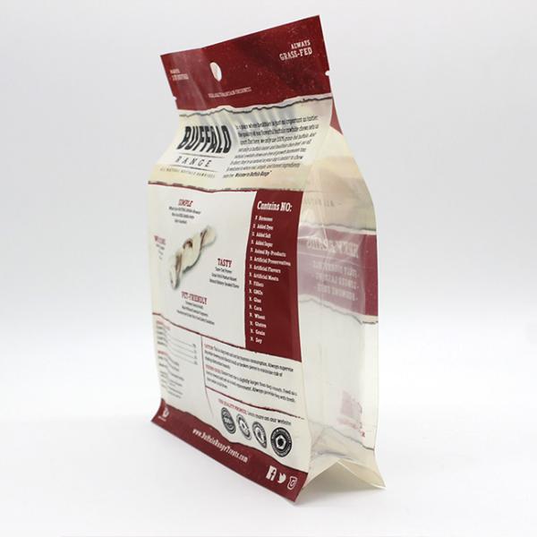 Customized Flat Bottom Stand Up Pouch Matt Aluminum ziplockk Dog Cat Pet Food Bag