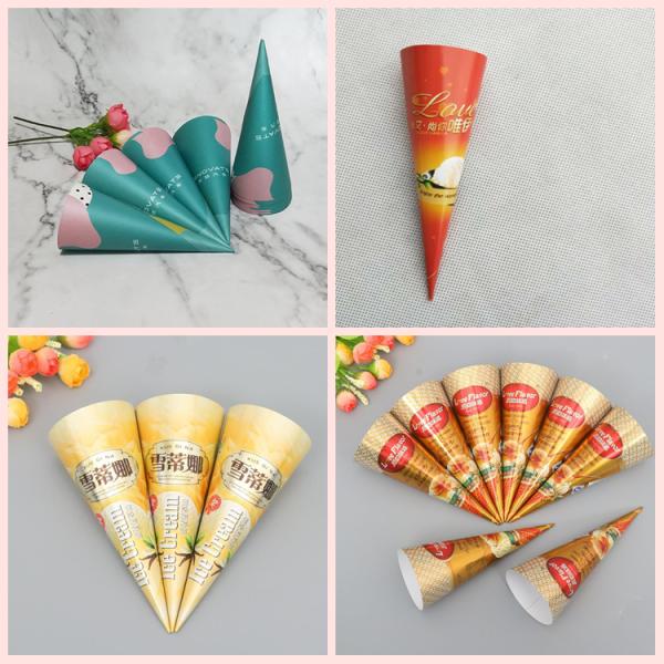 One Side Coated White Paper Food Cone Paper For Ice Cream 80gsm