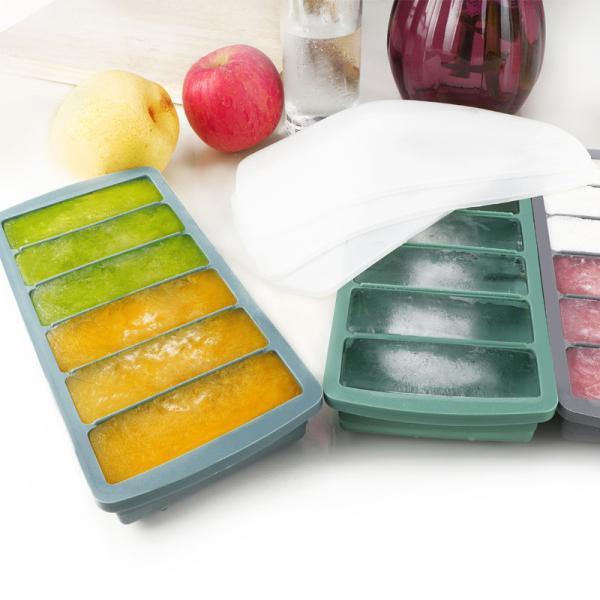 Quality Silicone Ice Cube Trays for Water Bottles 12 Cavity Ice Cube Mold Easy Release Long Ice Cube Sticks Dishwasher Safe for sale