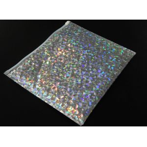 220x160mm Shiny Holographic Bubble Envelope Mailers with Zipper Cosmetic Bubble