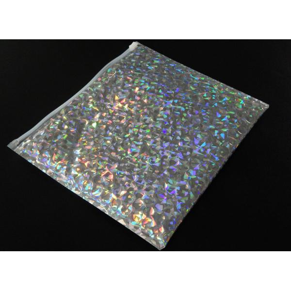 220x160mm Shiny Holographic Bubble Envelope Mailers with Zipper Cosmetic Bubble