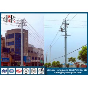 Square Galvanized Power Transmission Poles 2mm - 30mm Wall Thickness 10KV