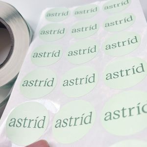 Custom Text Image Adhesive Printing Round Label Stickers Waterproof Vinyl