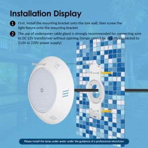 Wall Mounted Led Pool Light 260*40mm AC12V 42w Remote Control With ABS Housing