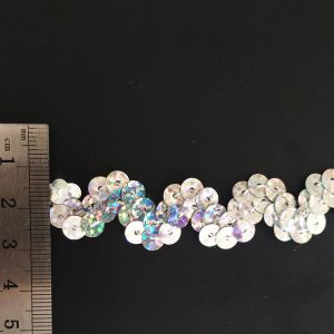 Silver Leiser Sequin Ric Rac Ribbon 1cm