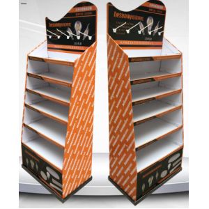 OEM PMS Cardboard POS Displays Floor Stands Embossing