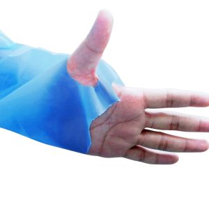 Water Repellent CPE Aprons , Disposable Plastic Aprons With Sleeves