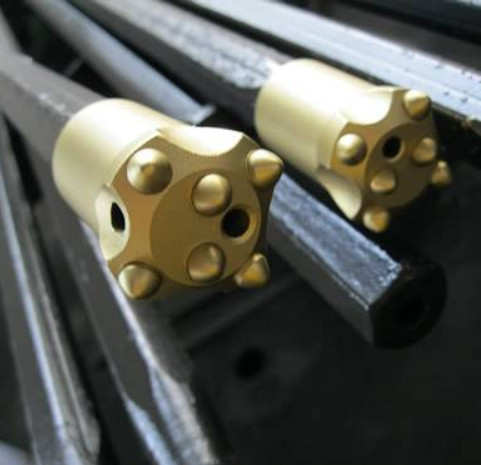 Top Hammer Taper Button Drill Bit Diameter 20 - 60mm with 4 - 7 Buttons