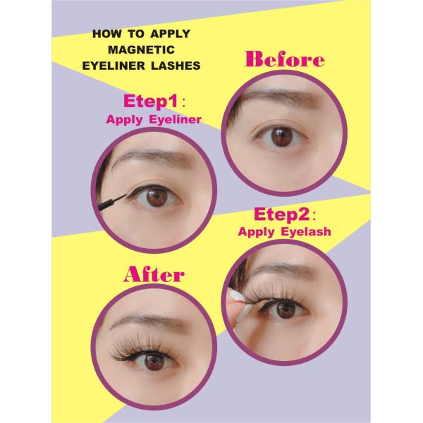 Own Brand Waterproof Liquid Eyeliner Magnetic Eyelash Private Label