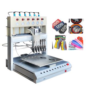 Wholesale 6 Colors Dispensing Rubber Badge Silicone Patch Machine For 3d Pvc Keychain from china suppliers