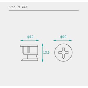 Black Nickel Plated Cam Lock Fitting, Cabinet Connector For Rta Furniture