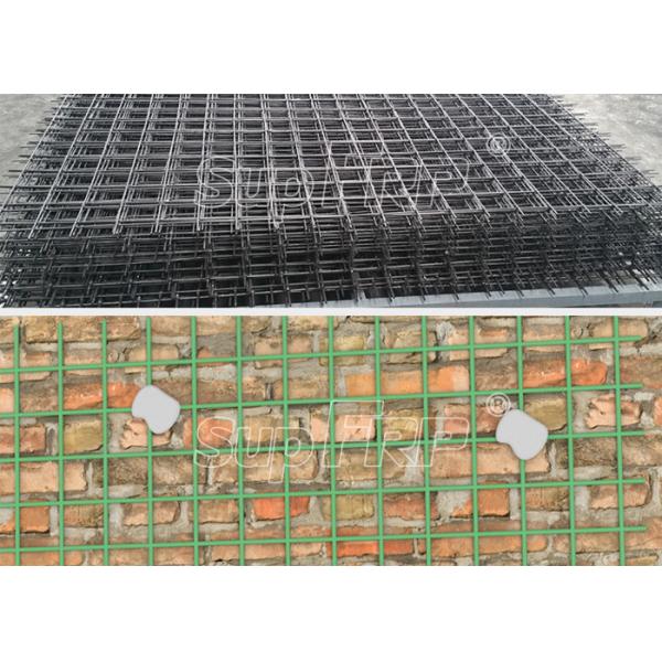 Quality 5mm Rod Diameter 2mm Rebars M5 GFRP Mesh For Concrete Paving Overlays for sale