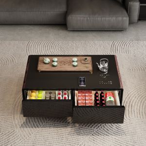 end Foldable Coffee Table with Touch Screen and Refrigerator Main Material Iron