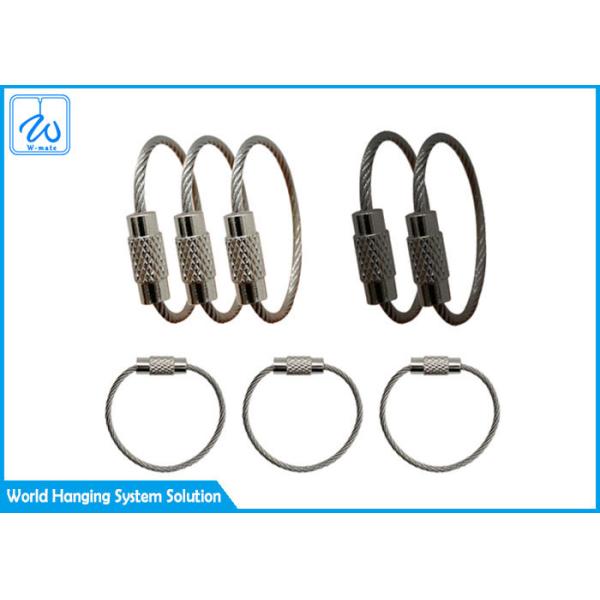 316 Stainless Steel Cable Loop Key Ring Nylon Coated 1.2mm