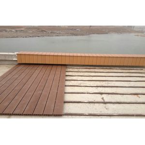 Polishing Engineered WPC Decking Flooring , Waterproof WPC Railing Construction