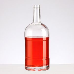 750ml Extra Flint Clear Square Glass Bottle for Spirits Liquor Gin Vodka Brandy