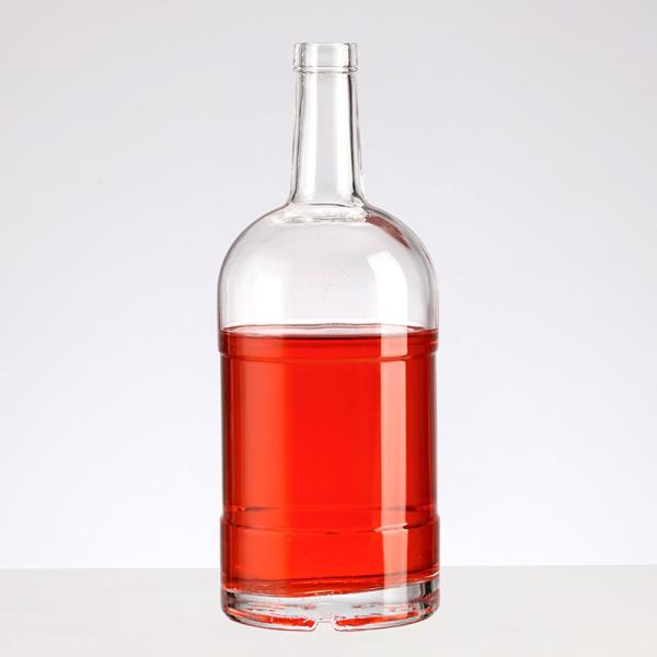 750ml Extra Flint Clear Square Glass Bottle for Spirits Liquor Gin Vodka Brandy