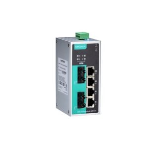 High-density Moxa EDS-P206A 6-port unmanaged Ethernet switches with 4 PoE+ ports
