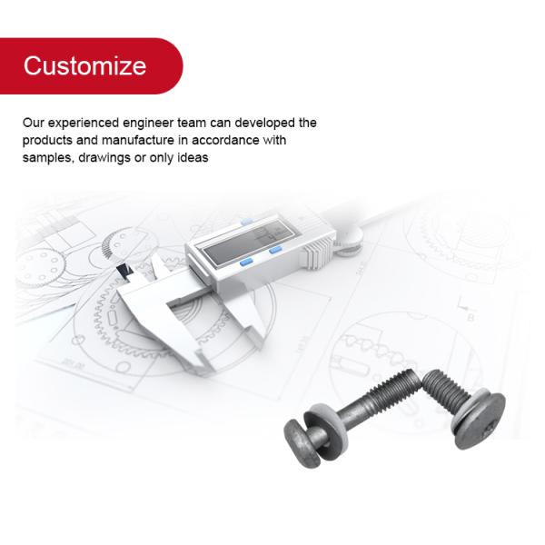 Metric Measurement System Mushroom Round Head Screw with Zinc Plating and Half Thread